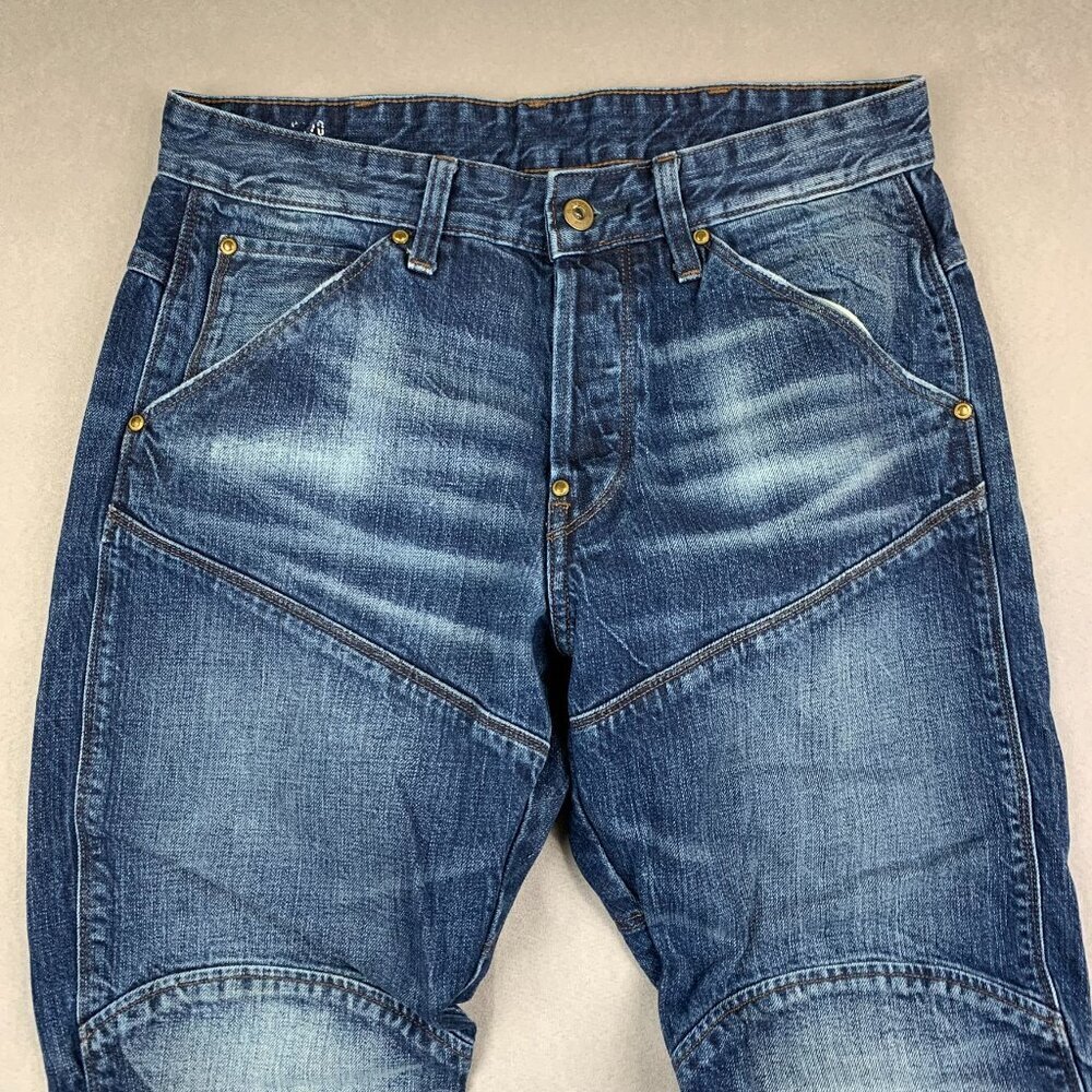 G Star Raw Mens Pants 30 Blue Denim Jeans 5620 3D Tapered Double Knee 30x29 - Picture 2 of 12